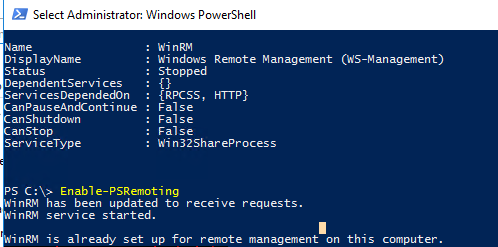 Enable-PSRemoting включить и настроить winrm в Windows 