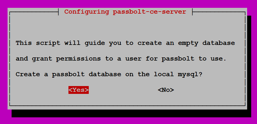 Настройка базы данных при установке Passbolt на Ubuntu 24.04