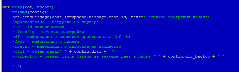 python скрипт для telegram бота