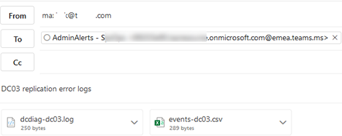 отправить письмо из Outlook в Teams