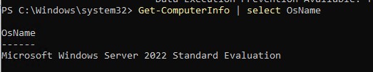 powershell: узнать версию и редакцию Windows