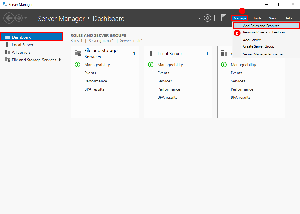 Установка роли Active Directory Domain Services в Windows Server