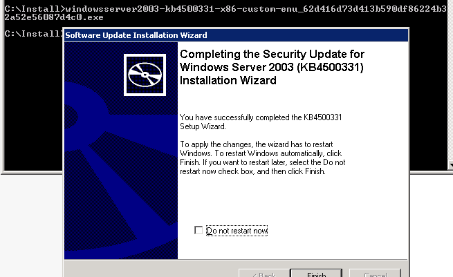 установка обновления kb4500331 в windows xp
