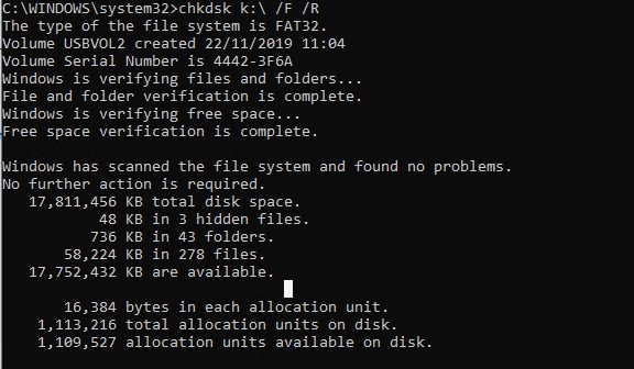 chkdsk утилита проверки диска на ошибки в windows 10