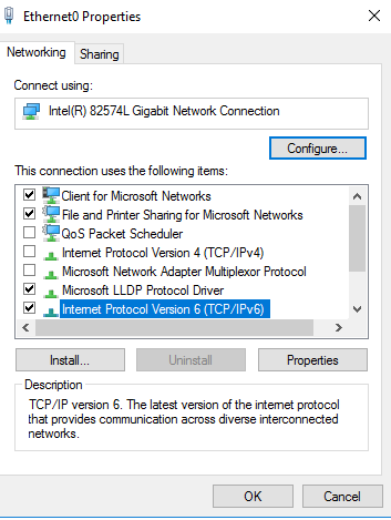 включить протокол ipv6 и протокол общего доступа в windows 10