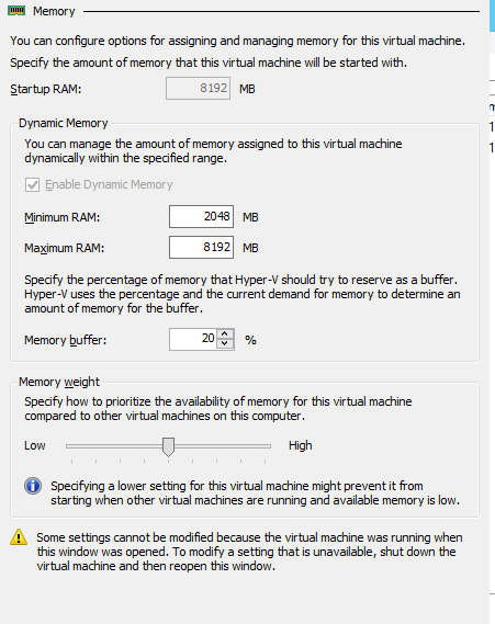 Hyper-V Dynamic Memory 