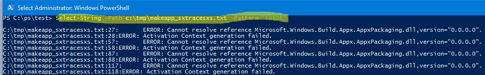 select-string поиск строки в файле с помощью PowerShell