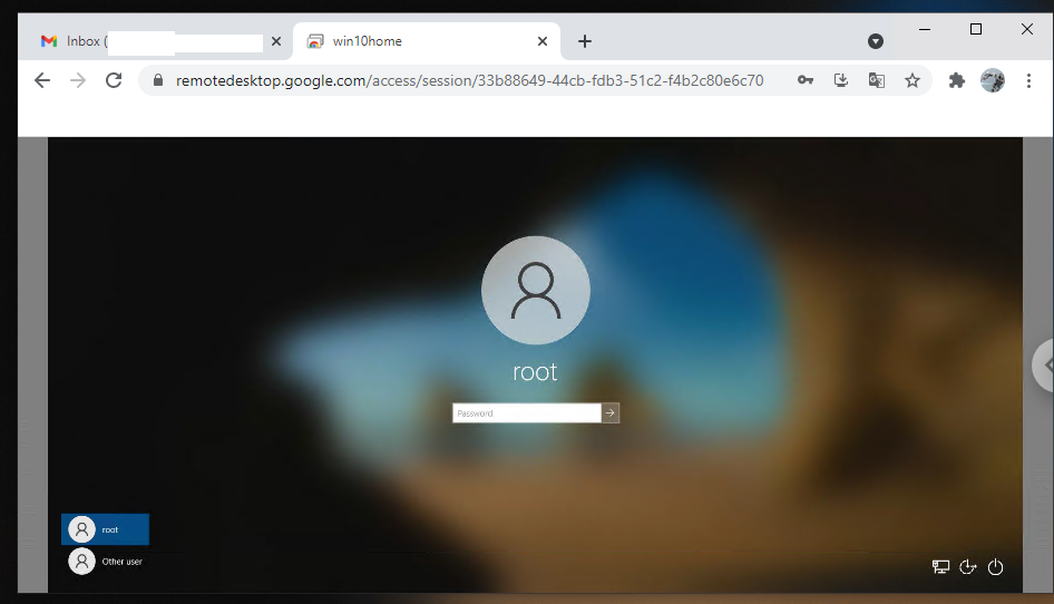 Chrome Remote Desktop переключение между пользователями