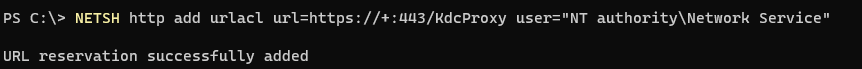 NETSH http add urlacl KdcProxy