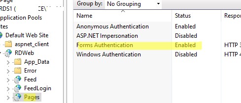 rdwebaccess включить form authentication