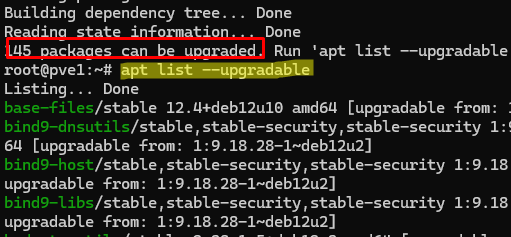 apt list --upgradable - список пакетов для обновления