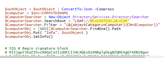 PowerShell скрипт для записи информации о совместимых с Win 11 компьютерах в AD