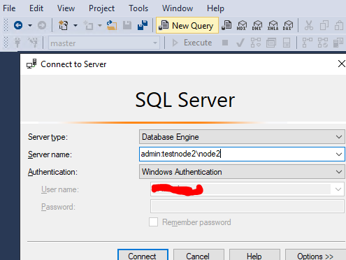 sql management studio подключение в режиме Dedicated Admin Connection