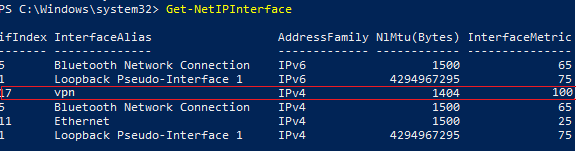Get-NetIPInterface