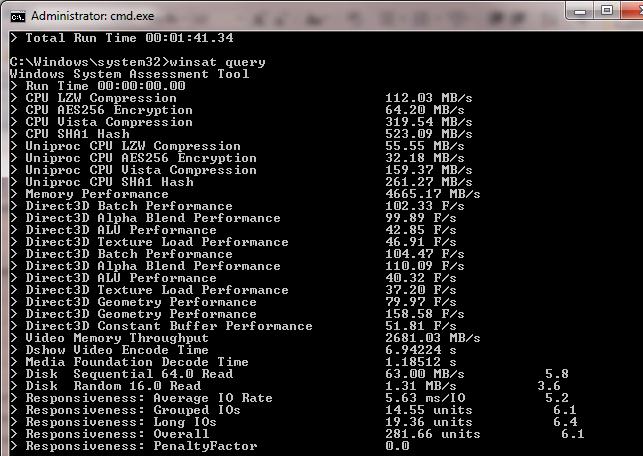 winsat query