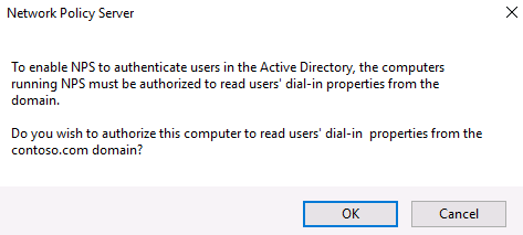 Подтверждение регистрации NPS в Active Directory