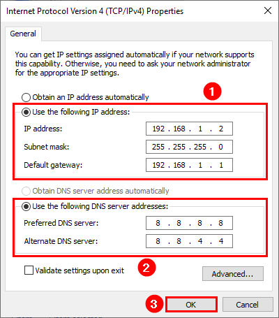 Настройка статического IP-адреса Windows Server