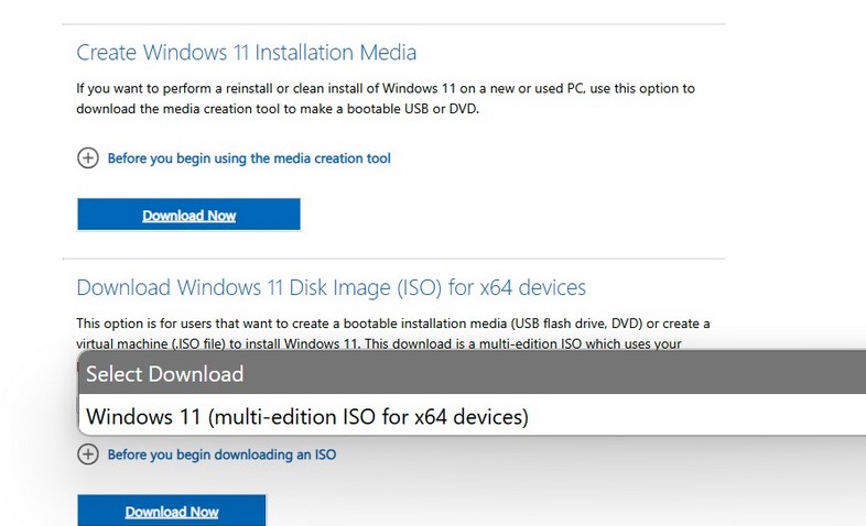 Скачать установочный ISO образ Windows с новым билдом