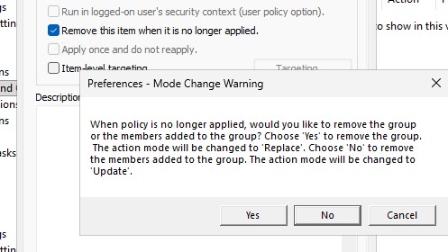 Remove this item when it is no longer applied 