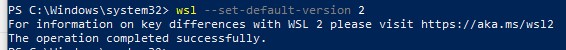 wsl2 назначить по умолчанию 