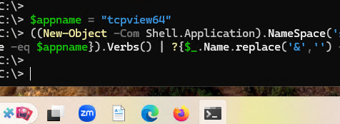 Открепить из панели задач ярлык определенного приложения с помощью PowerShell