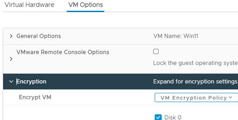 зашифровать виртуальную машину на vmware esxi