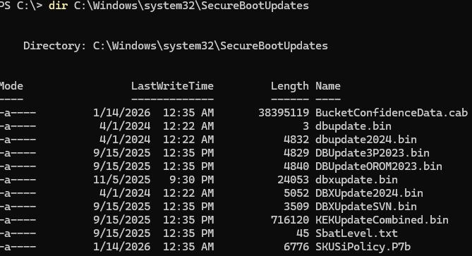 Обновления сертфикатов и загрузчика в SecureBootUpdates