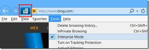 значок enterprise mode для сайта в inetrnet explorer 11