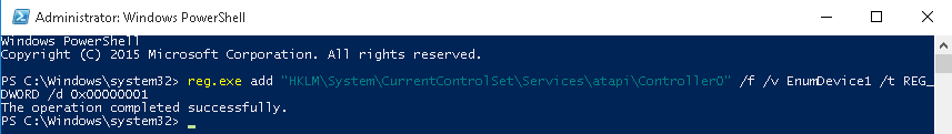 HKLM\System\CurrentControlSet\Services\atapi\Controller0