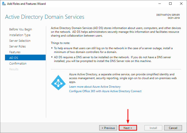 Описание роли Active Directory Domain Services