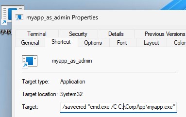 ярлык для запуска программы от администратора для windows 11