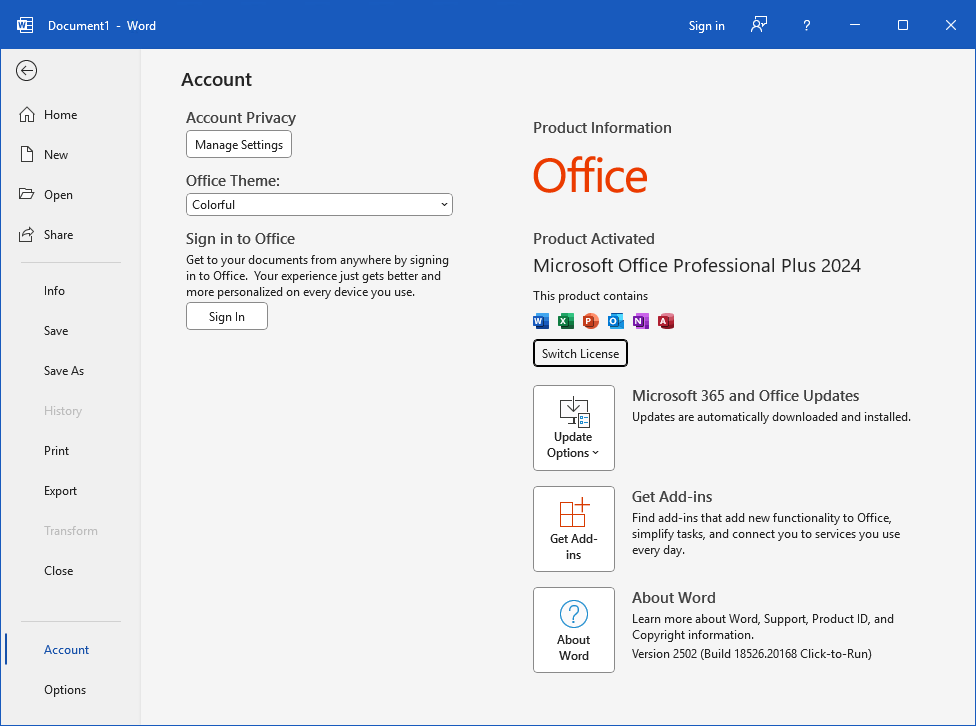 Проверка Microsoft Office после полного удаления и повторной установки