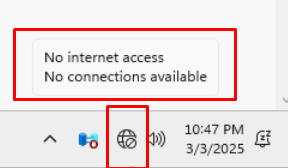 windows пишет что интернет отсуствует, хотя по фактически он есть
