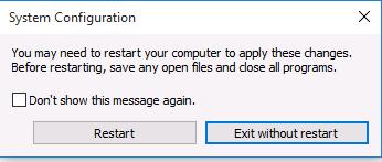 Restart Windows 10