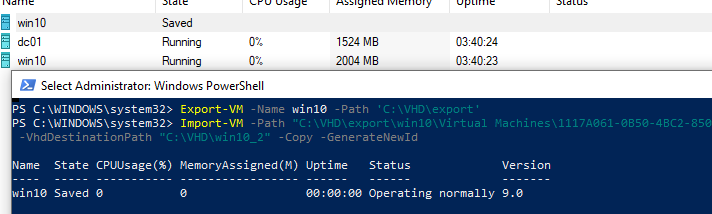 import-vm командлет powershell