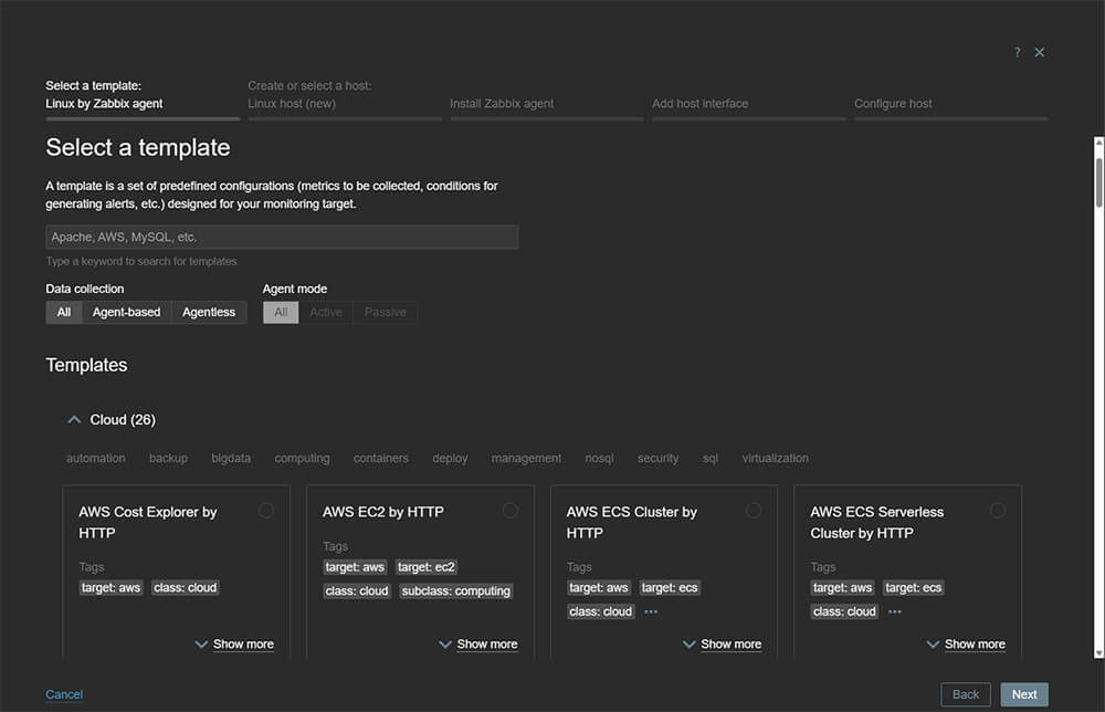 Host Wizard в Zabbix 7.4
