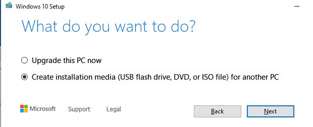 создать установочный usb носитель windows 10