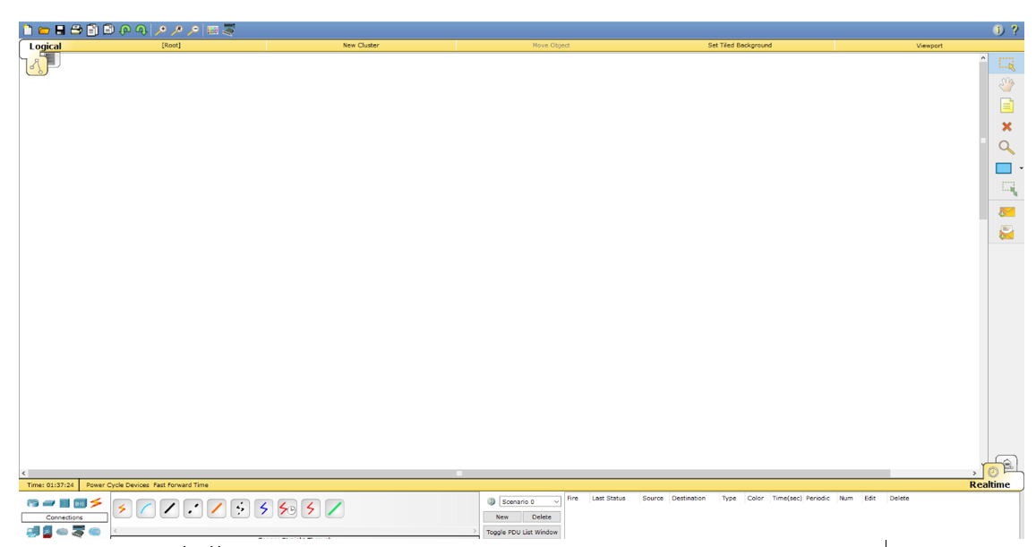 интерфейс Cisco Packet Tracer 7.2.1