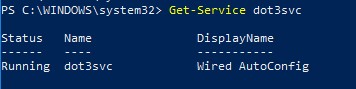 включить службу Wired AutoConfig dot3svc
