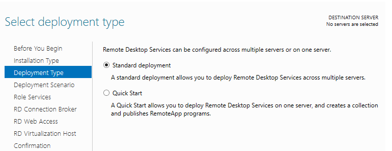 RDS - standard deployment