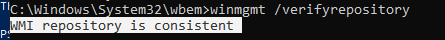 WMI repository is consistent 