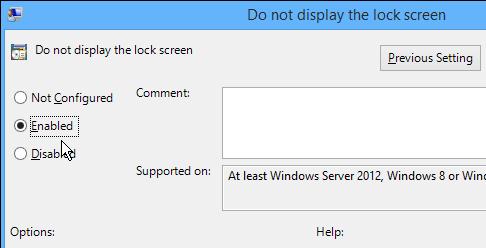 Как отключить экран блокировки в Windows 8.1 - GPO