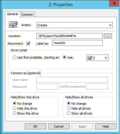 Личные сетевые папки пользователей через Group Policy Preferences — иллюстрация 8