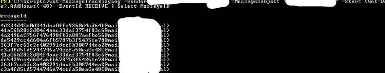 Get-MessageTrackingLog получение messageid письма