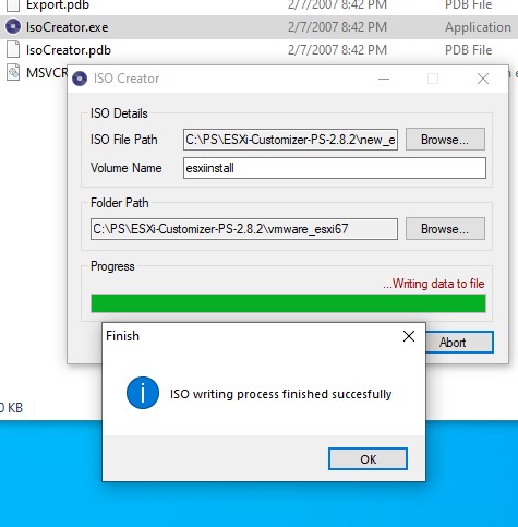 собрать iso образ esxi из папки