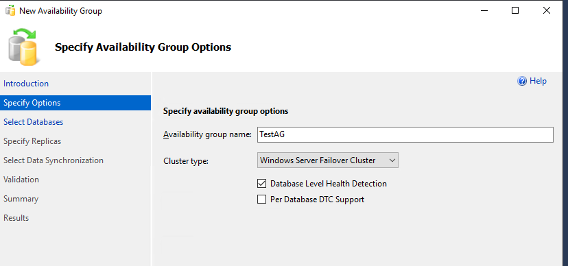 Database Level Health Detection