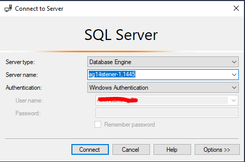 SQL Server подключение к листенеру Always on