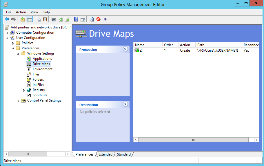 Личные сетевые папки пользователей через Group Policy Preferences — иллюстрация 7