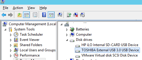 проброс USB диска в виртуальную машину vmware