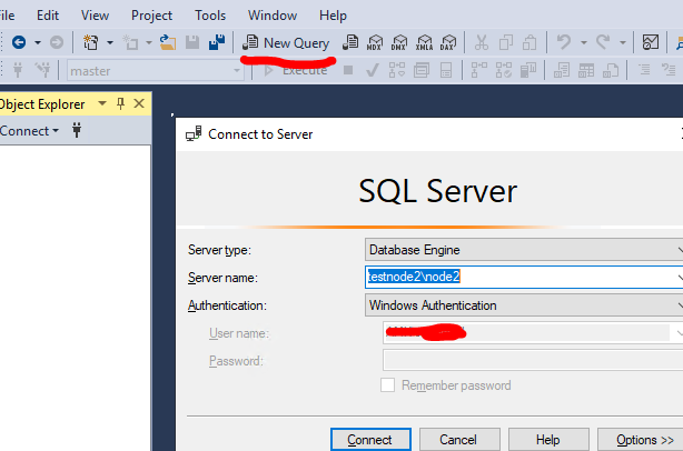 sql management studio подключение к
